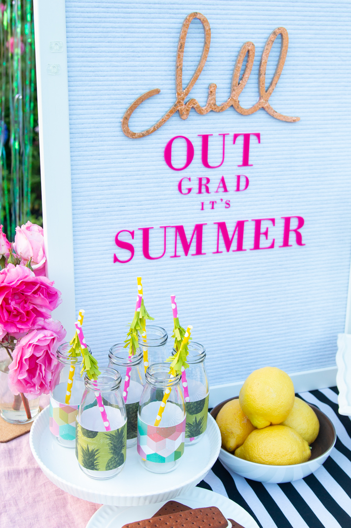 Chill Out It Is Summer Graduation Party by @createoften for @heidiswapp | Using Wall Words and Letterboard