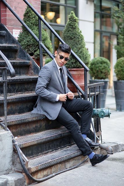 Charcoal Plaid Suit Two Ways | Bar III — LEVITATE STYLE