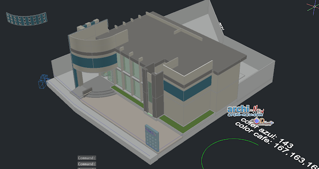 Office Building 3d in AutoCAD 