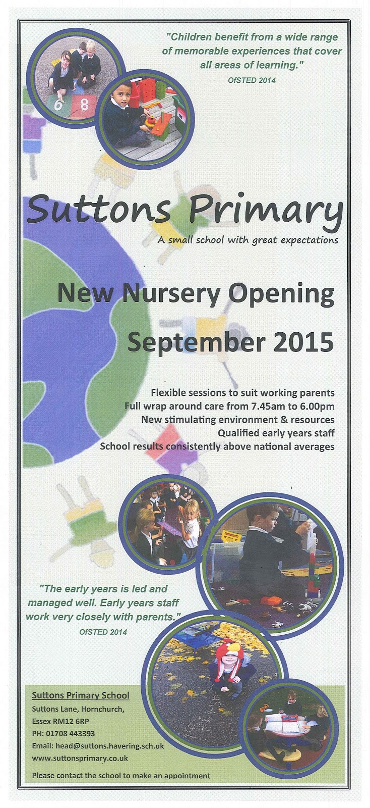 Suttons Primary School New Nursery Opening September 2015