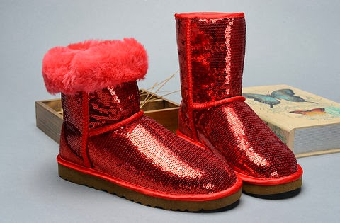 red sequin ugg boots