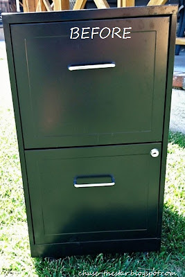 http://www.hellolifeonline.com, metal file, file cabinet, chevron, teal, black and white, makeover, diy