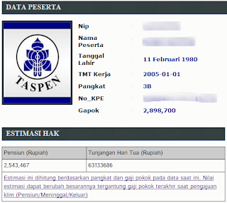 MENGHITUNG UANG PENSIUN PEGAWAI NEGERI SIPIL