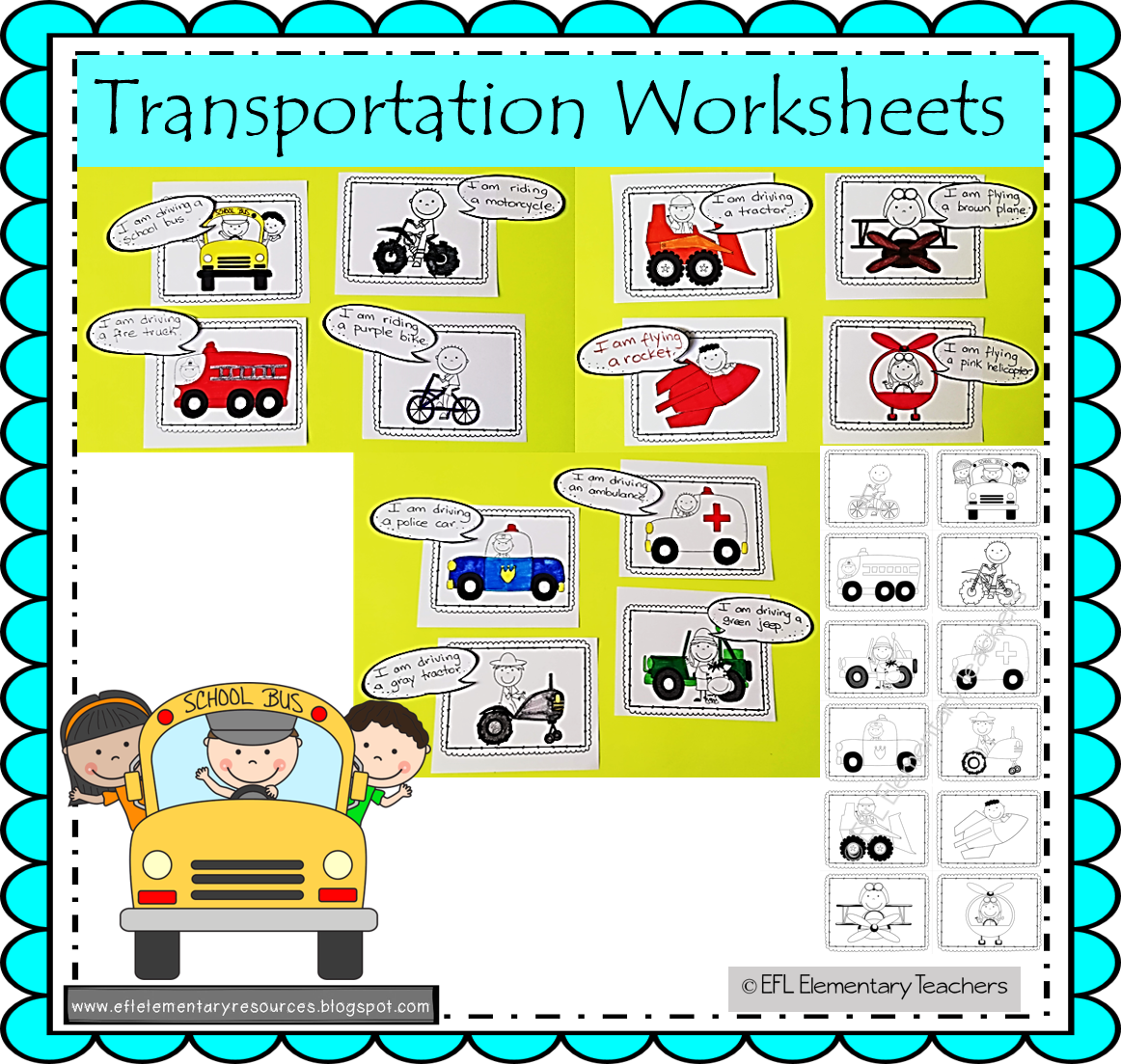 EFL Elementary Teachers Transportation Theme for Elementary ESL