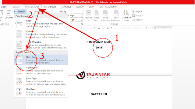 Cara mudah membuat daftar isi otomatis