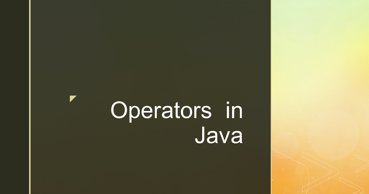 studyskymate : operators in java