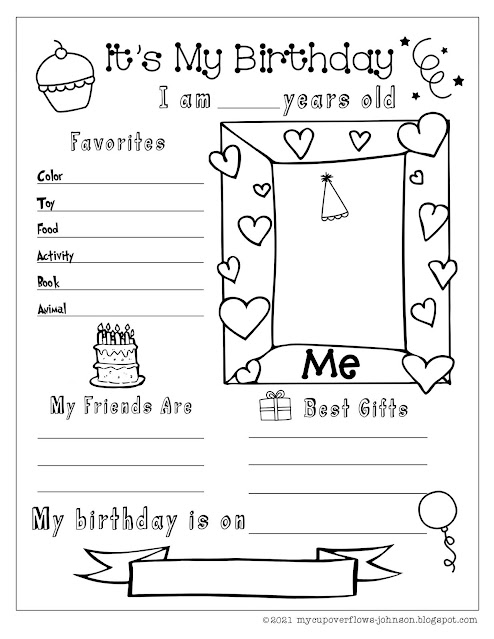 It's my birthday worksheet