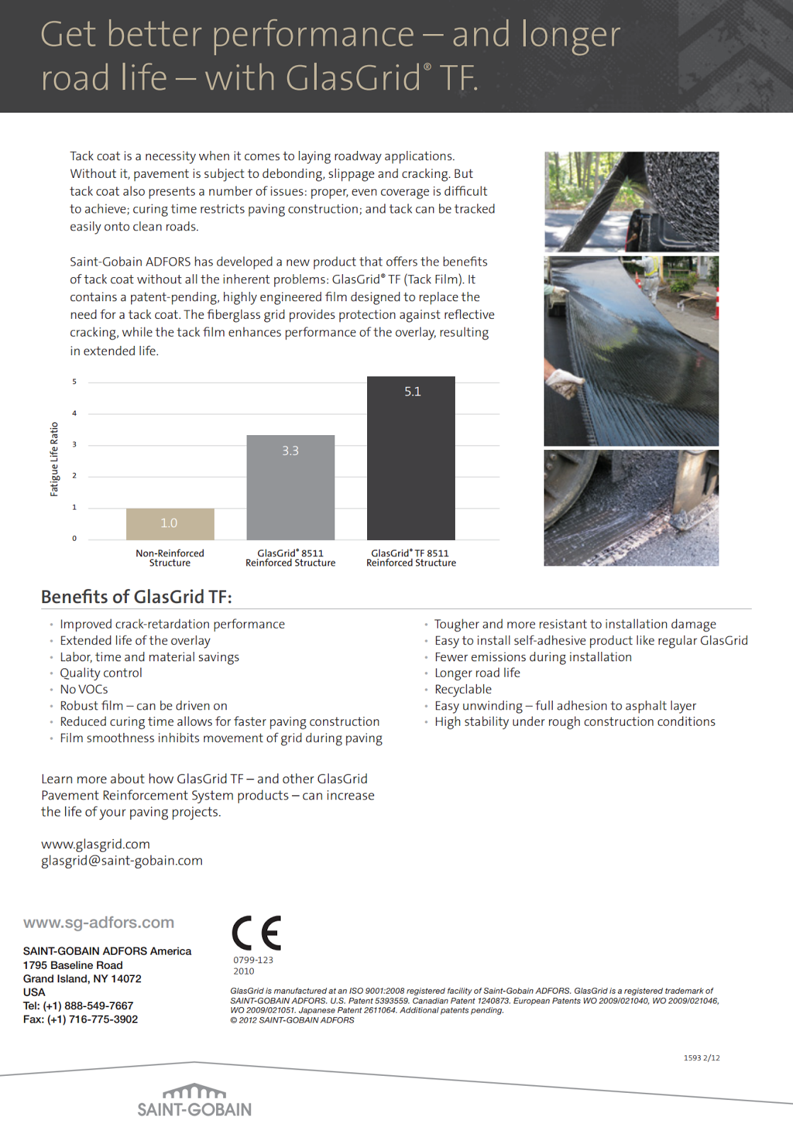 GlasGrid® Tack Film Superior Asphalt Pavement