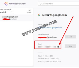 Cara melihat Password Yang Tersimpan Mozilla Firefox