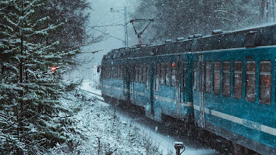 HD Wallpaper Winter, snow, train, forest