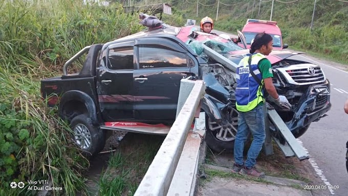 Wanita 28 tahun kemalangan jalan raya di simpang Kampung Tikolod, Tambunan.