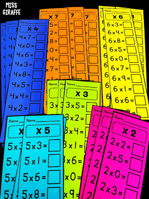 Multiplication facts quizzes for kids to master 0-12 facts and fun ideas for helping students learn them with automaticity!