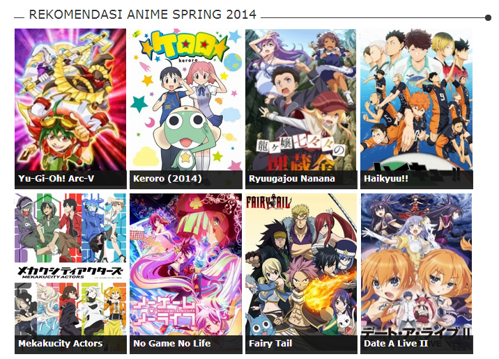 Cara Membuat Widget Rekomendasi Anime  Spring 2014 