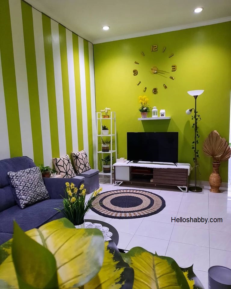 A Full House Design with Green Paint That Easy to Adapt in Your House ...