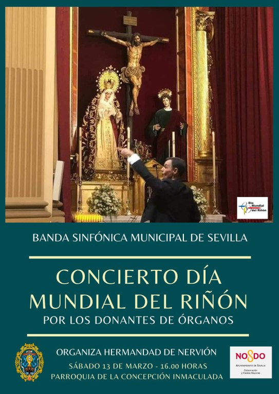 Hoy concierto de La Banda Sinfónica Municipal de Sevilla por los donantes de órganos Hoy concierto de La Banda Sinfónica Municipal de Sevilla por los donantes de órganos
