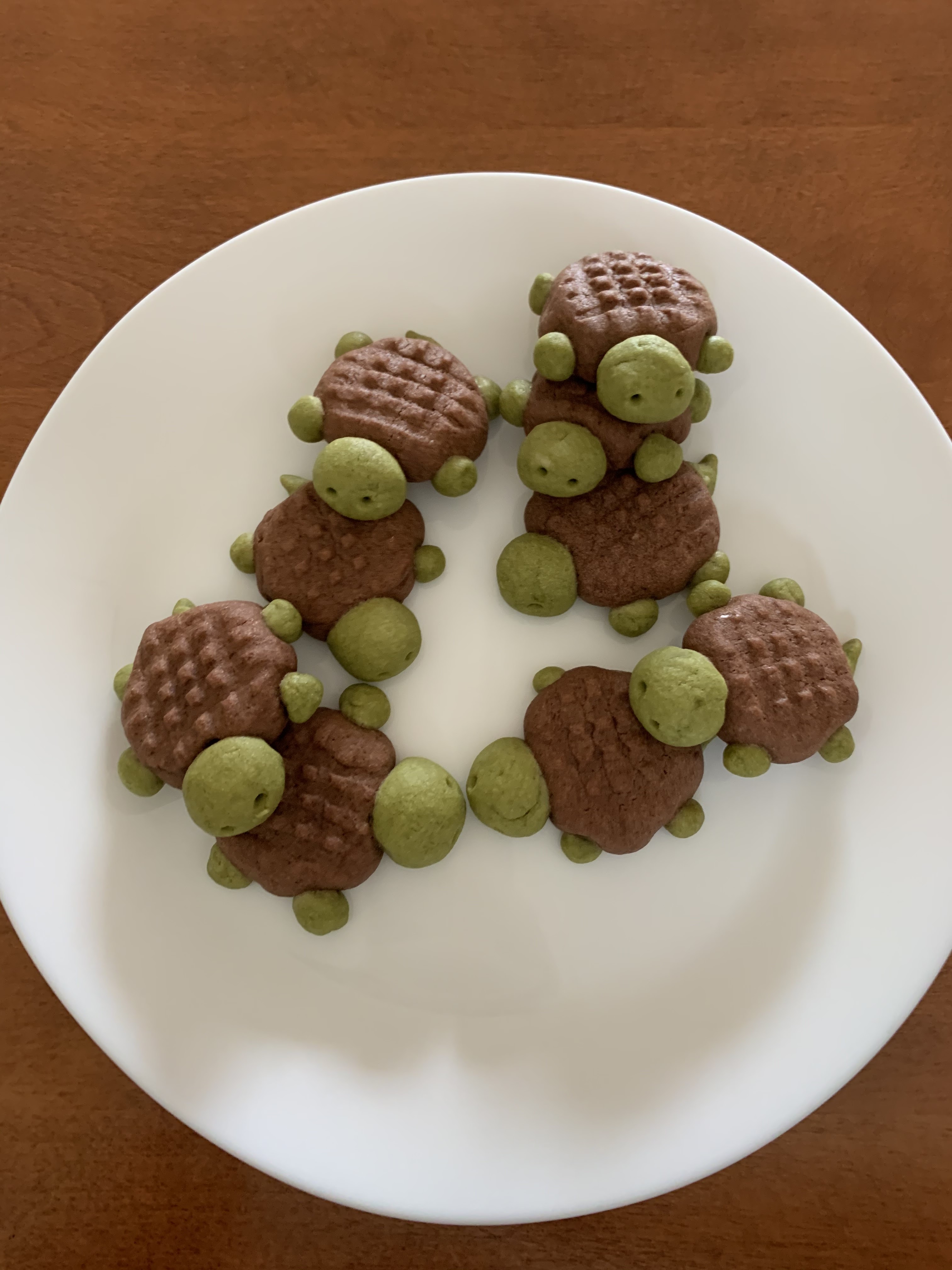 Matcha & Chocolate Turtle Cookies