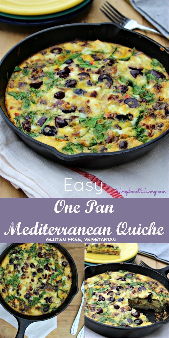 One Pan Mediterranean Quiche Delicious Recipe of Angel