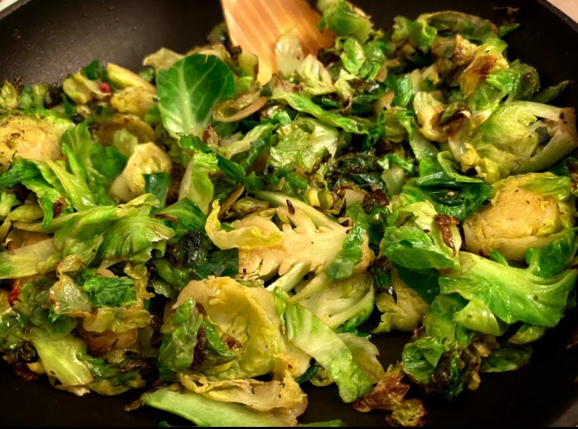 Sautéed Shaved Brussels Sprouts