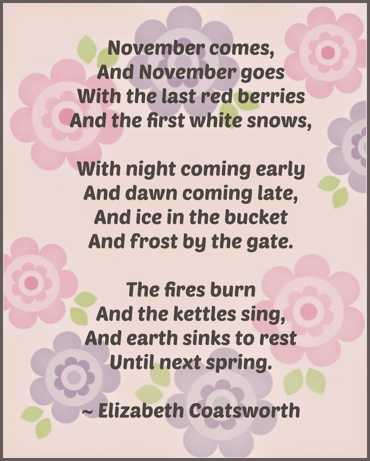 November by Elizabeth Coatsworth