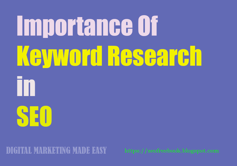 Importance Of Keyword Research in SEO Digital Marketing Made Easy