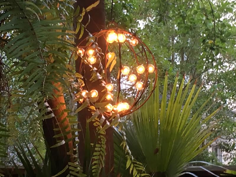 The Uptown Acorn Orbs in the Garden