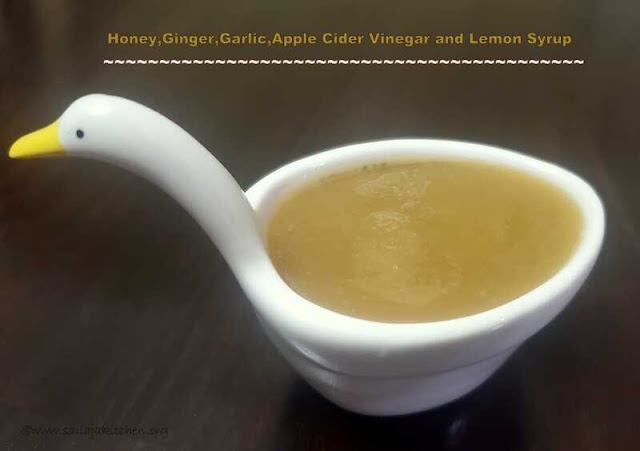 images of  Herbal Drink For Cholesterol / Biozen Tonic Recipe  - Apple Cider Vinegar Garlic, Ginger, Lemon and Honey Syrup - Herbal Drink Recipe