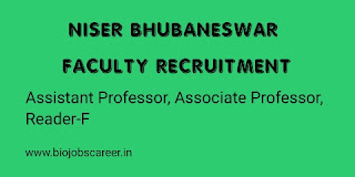 Niser Bhubneswar Faculty Recruitment