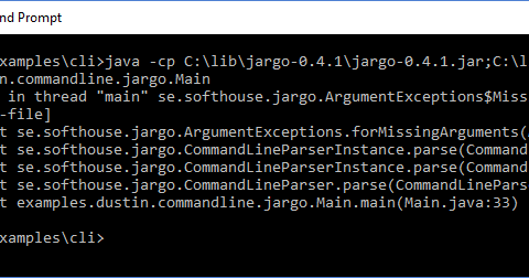 Inspired by Actual Events: Java Command-Line Interfaces (Part 15): Jargo