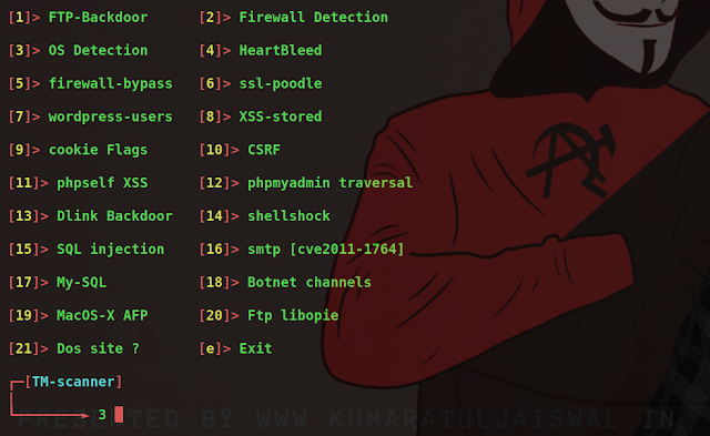 TM web vulnerability scanning tool  by kumaratuljaiswal.in or www.hackingtruth.in