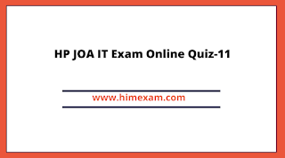 HP JOA IT Exam Online Quiz-11 HP JOA IT Exam Online Quiz-11