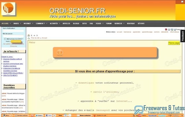 Le site du jour : Ordi-Senior, un site pour apprendre l'informatique simplement