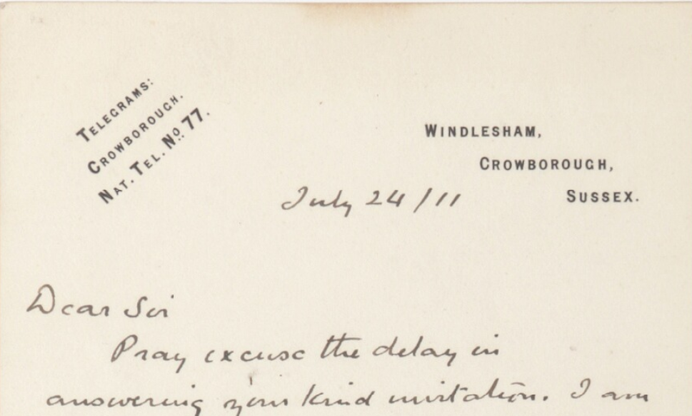 signed letter from conan doyle up for auction i hear of sherlock signed letter