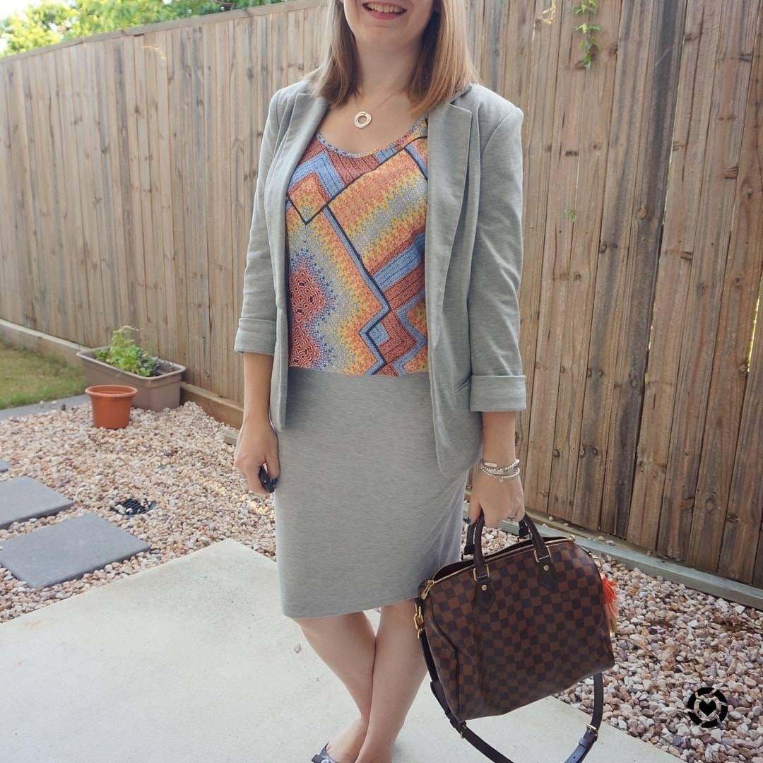 Away From Blue  Aussie Mum Style, Away From The Blue Jeans Rut: Weekday  Wear Link Up: Printed Tanks, Pencil Skirts and Blazers With Louis Vuitton  Speedy Bandouliere