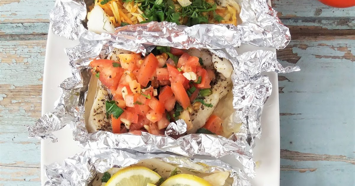 Ryba w folii z warzywami z (grilla lub z piekarnika) / Baked or Grilled