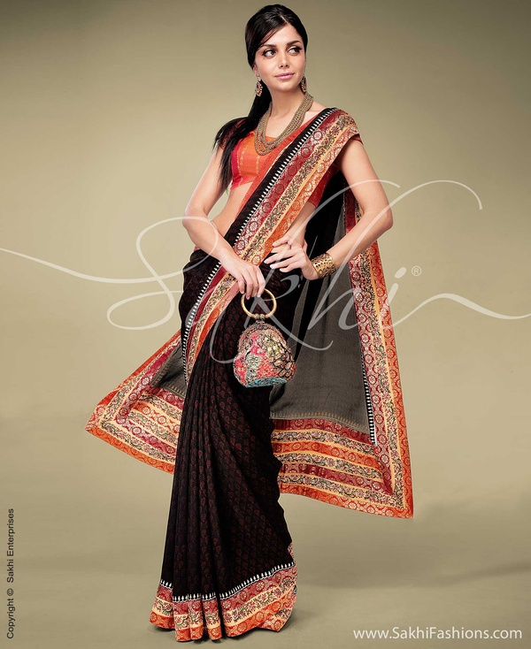 Indian Jewellery and Clothing: Designer sarees from Sakhi fashions..