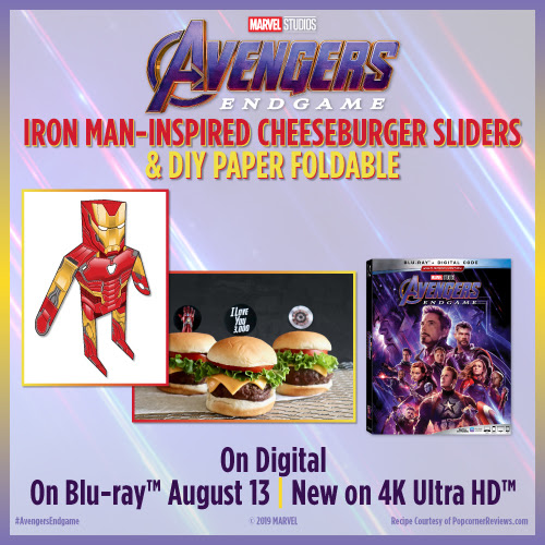 Avengers Endgame Iron Man Cheeseburger Sliders Diy Paper Foldable Mommy S Block Party