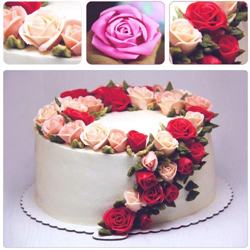 3 pieces Rose Flower Cutter Sugarcraft Cake Decorating