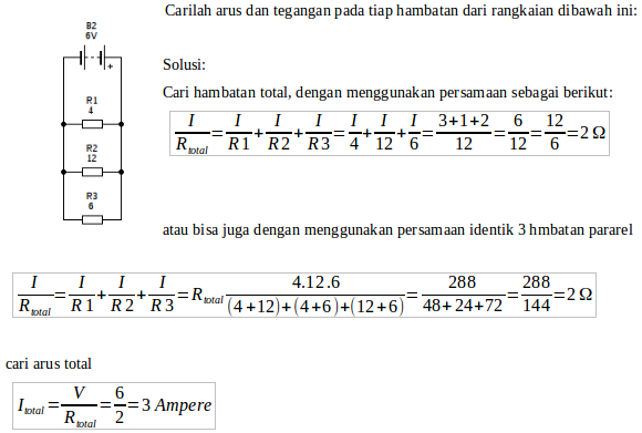 Rumus pembagi tegangan menggunakan Resistor Papermind