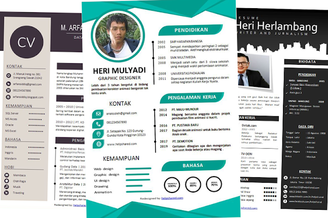 Contoh CV Lamaran Kerja Bagus Menarik file PDF dan Doc Part-3
