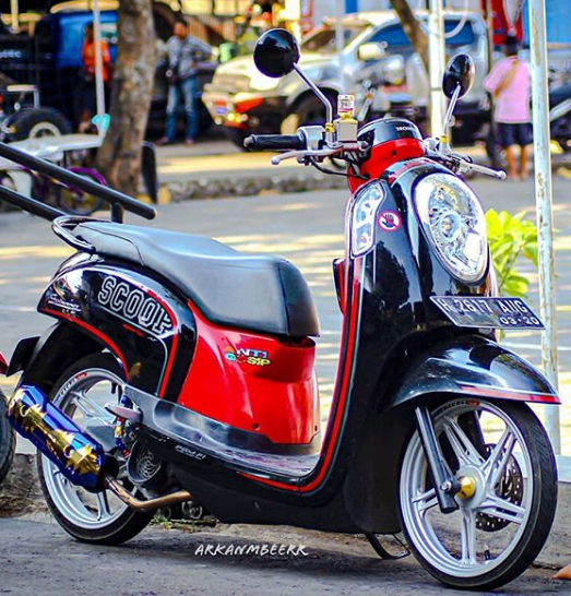 Modifikasi Scoopy Warna Hitam Original, Polos, Doff Dan Metalik racing 48