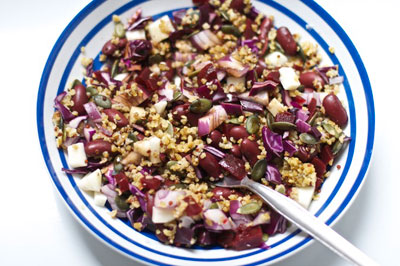 beetroot salad with whole grains