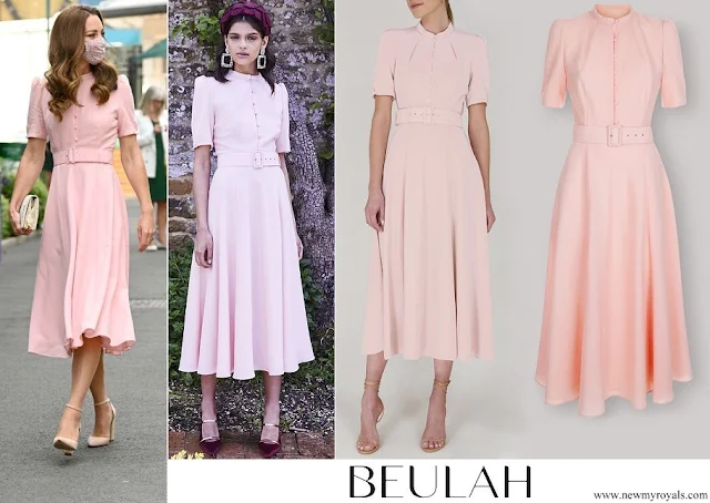 Kate Middleton wore Beulah London Ahana Blush Crepe Midi Dress