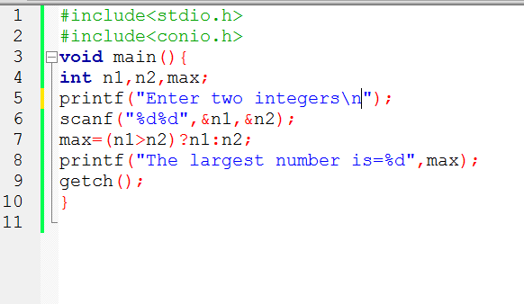 C language with source code