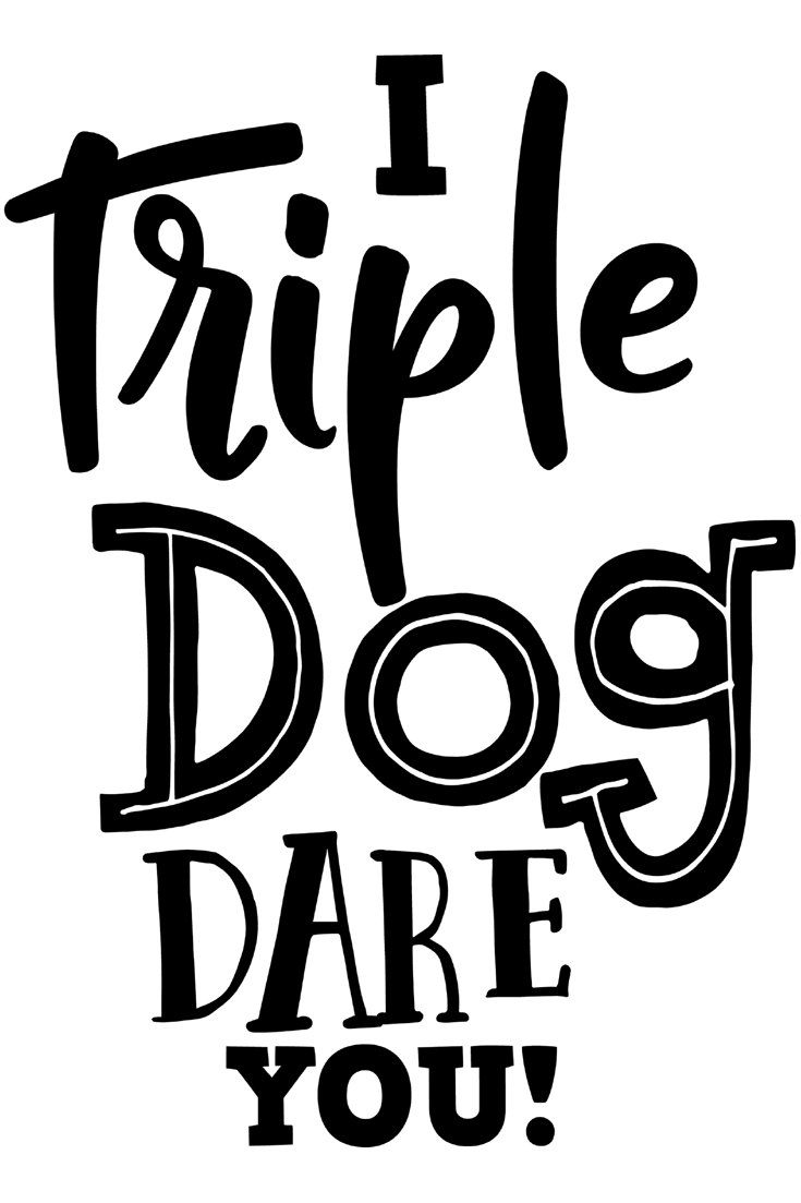 Doodlecraft A Christmas Story Inspired Triple Dog Dare Shirt with