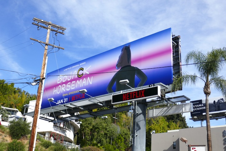 BoJack Horseman final episodes billboard Sunset Strip BoJack Horseman final episodes billboard