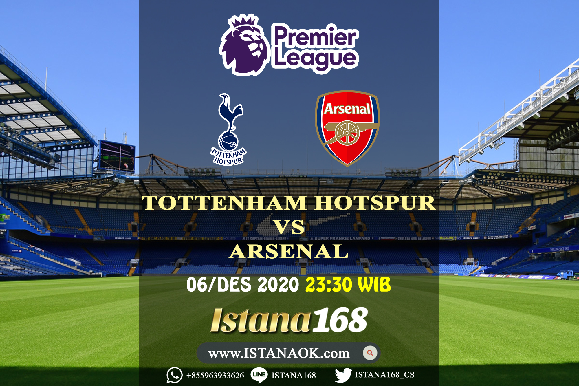 Prediksi Bola Akurat Istana168 Tottenham Hotspur vs Arsenal 06 Desember 2020