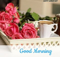good morning images with flowers