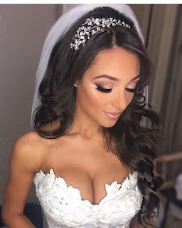 novia cabello largo y velo novia cabello largo y velo