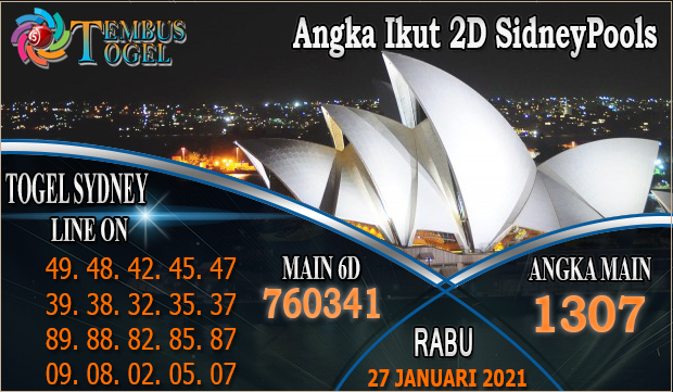 Angka Ikut 2D Sidneypools Hari Rabu 27 Januari 2021