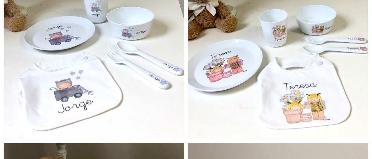 PARA BEBÉS : vajillas infantiles personalizadas